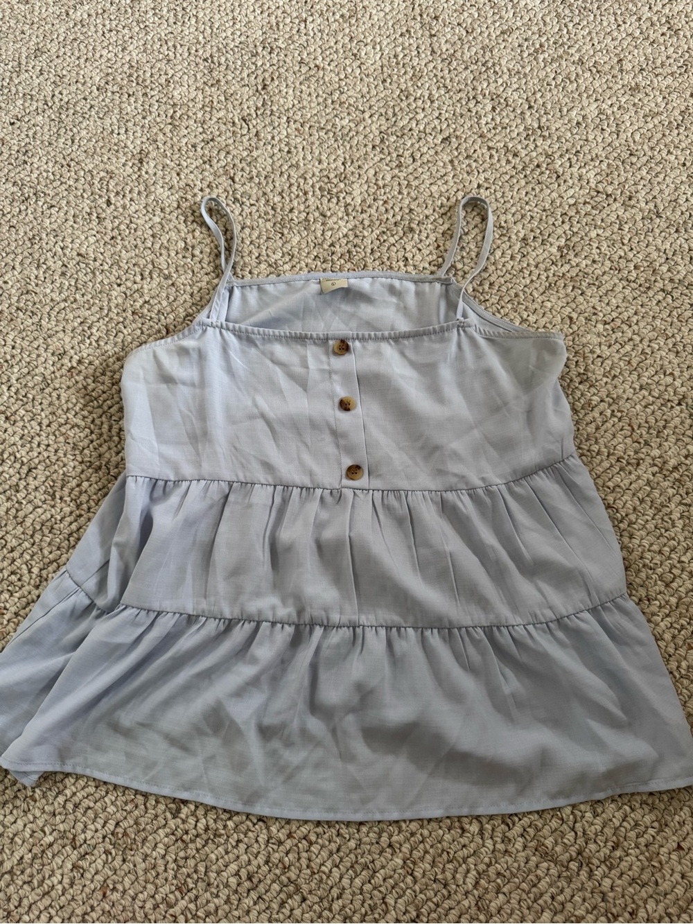 Paper Crane Pale Blue Tiered Spaghetti Strap Camisole